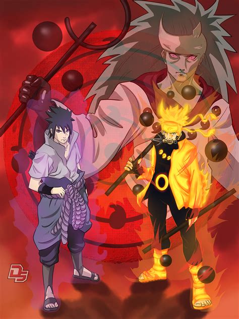 Sasuke And Naruto Vs Madara Diego Ssa Illustrations Art Street