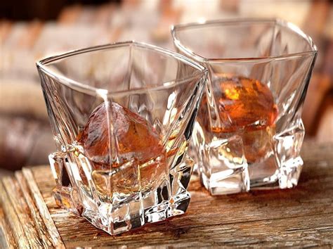 Crystal Whiskey Rocks Glass 300ml Old Fashioned Glass Tumbler Whiskey Glasses Set Whiskey