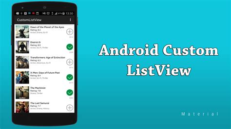 Using Lists In Android Listview Tutorial Tutorial Android List Images