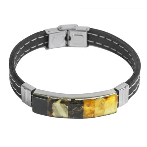 Single Sex Mosaik Armband Bernstein Und Silikon Bijouxdambre