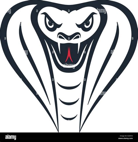 Furious Cobra Head On White Background Snake Head Design Vector Stock