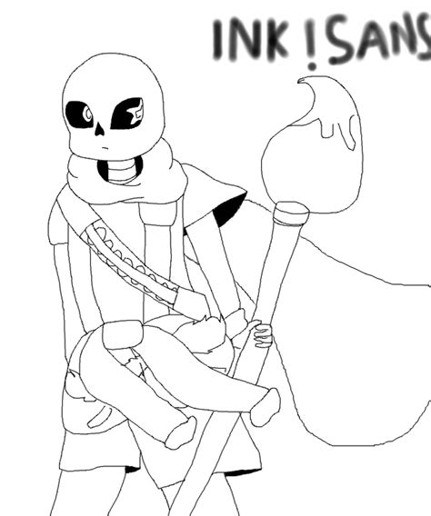 You can download, favorites, color online and print these sans error for free. Ink!sans Lineart by clairdelune68 on DeviantArt
