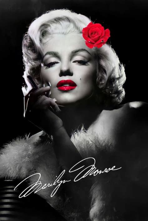 Marilyn Monroe Cigarette Red Roses Marilyn Monroe Art Paintings