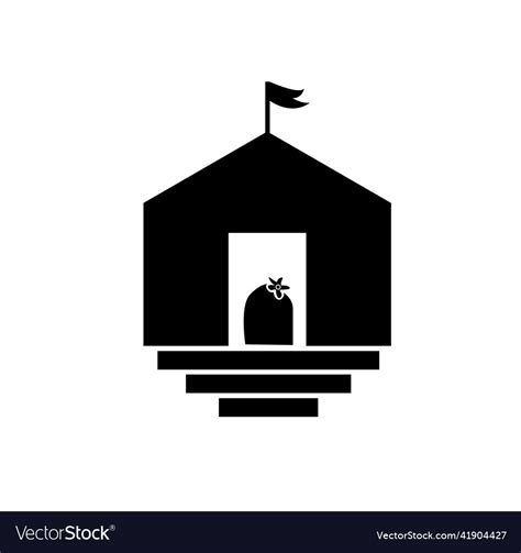Hindu Temple Icon Religion Temple Symbol Vector Image