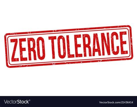 Zero Tolerance Sign Or Stamp Royalty Free Vector Image