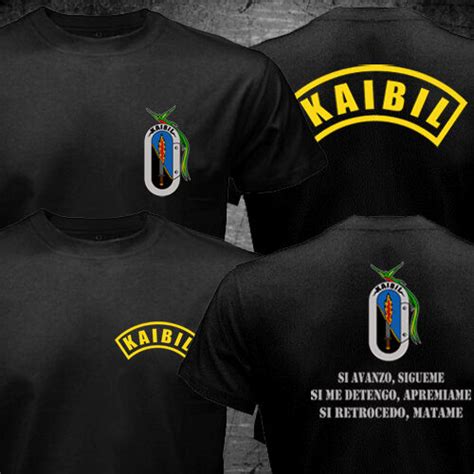 Kaibil Kaibiles Guatemalan Special Force Army Military Black Camiseta T