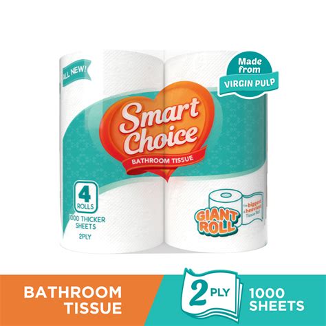 SMART CHOICE BATHROOM TISSUE 2PLY 500 PULLS 1000SHEETS 4s Lazada PH