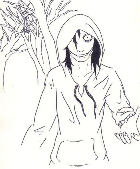 Jeff The Killer Coloring Pencil Coloring Pages