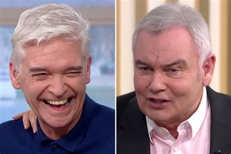 Phillip Schofield Laughs As Eamonn Holmes Jokes I Thought You Were Quitting This Morning