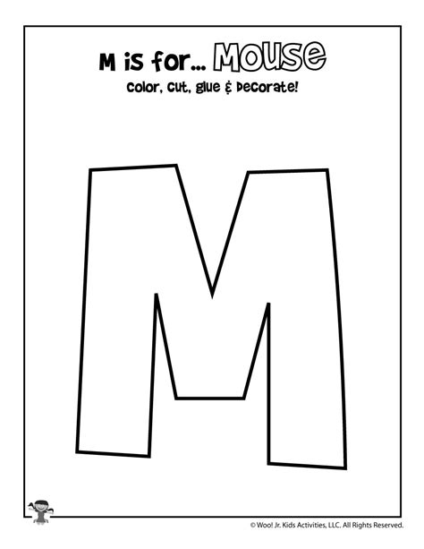 Printable Letter M Craft Woo Jr Kids Activities Childrens Publishing