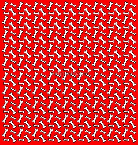 Dog Bone Pattern With Red Background By Antiqueimages Redbubble