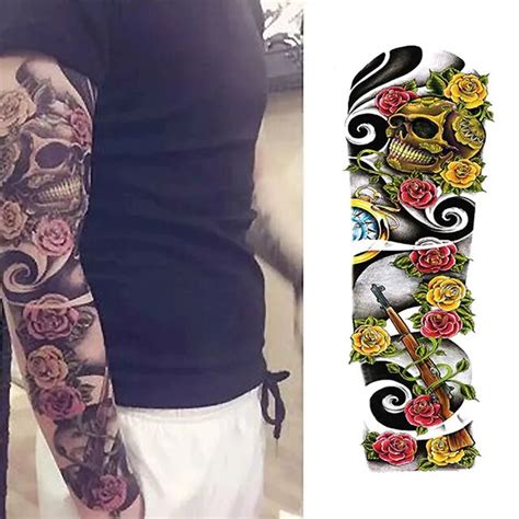 Temporary Tattoo Sleeve Designs Full Arm Waterproof Tattoos For Cool