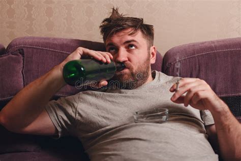 Drunk Man Drink Alcohol Stock Photo Image Of Concept 83695540