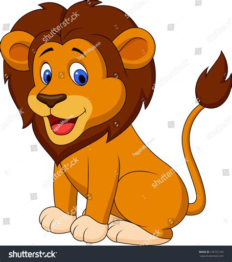 Cute Lion Cartoon Stock Illustration 135751103 Shutterstock