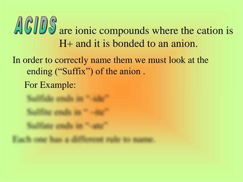 Solution Chemistry 101 Naming Acids Course Notes And Review Studypool