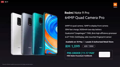 The cheapest price of xiaomi redmi note 7 pro in malaysia is myr799 from shopee. Redmi Note 9 & Redmi Note 9 Pro comes at RM649 and RM1,099 ...