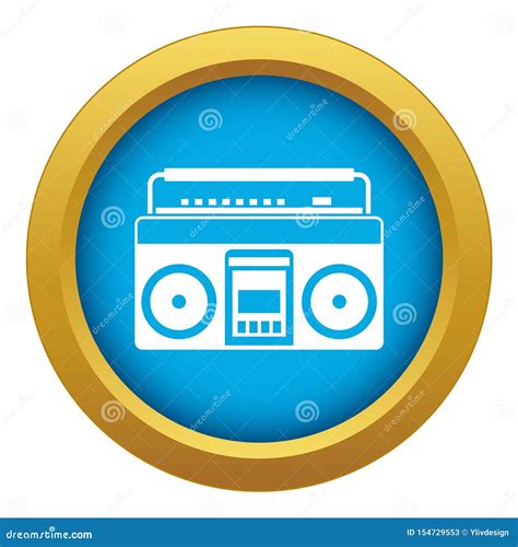 Recorder Icon Blue Vector Isolated Stock Vector Illustration Of 1980
