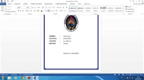 Ejemplos De Portadas Para Trabajos En Word Colección De Ejemplo