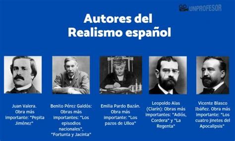 autores del REALISMO español y sus obras RESUMEN completo Realismo literario Literatura