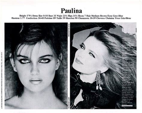 Pp Paulina Porizkova Original Supermodels Luminous Skin Stunningly