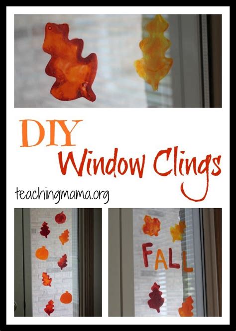 Diy Window Clings Crafts Fall Crafts Holiday Crafts