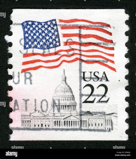 Us Postage Stamp American Flag Stock Photo Alamy