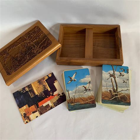 Playing Cards Laser Engraving Wood Box Complete With Decks Etsy