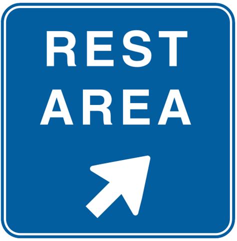 Us Road Signs Freeway Rest Area Freeway