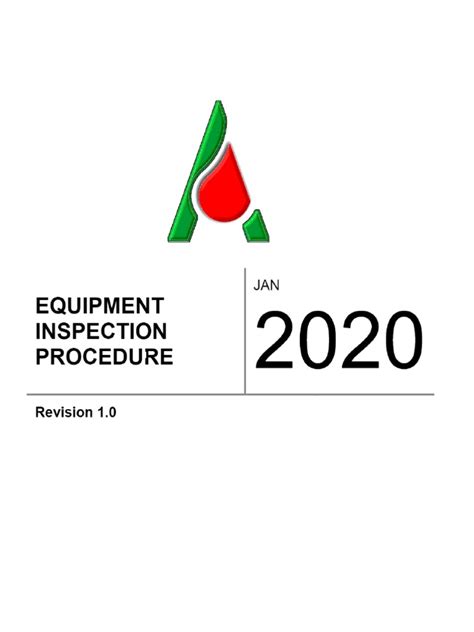 Equipment Inspection Procedure Pdf