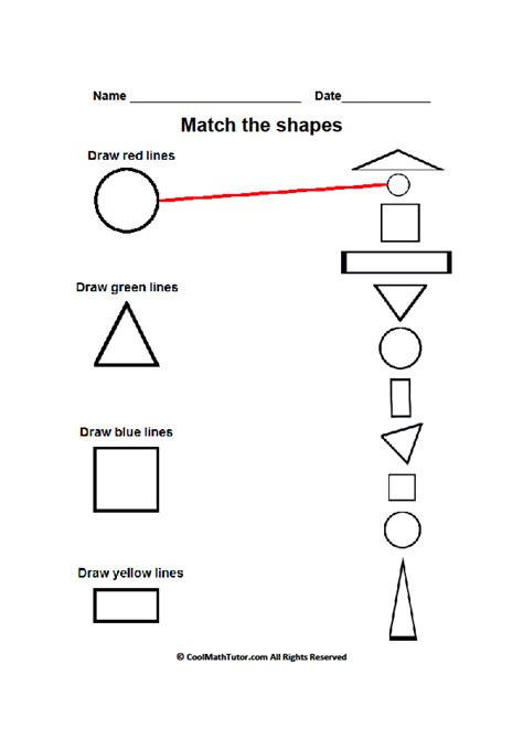 13 Best Images Of Printable Shape Matching Worksheets Free Printable