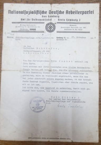 Drohend wächst die schar der rächer. Gefreiter Schriefer. - Gau Hamburg. - Kumbst, Fritz. - Thorsholm, Carla (im Auftrag ...