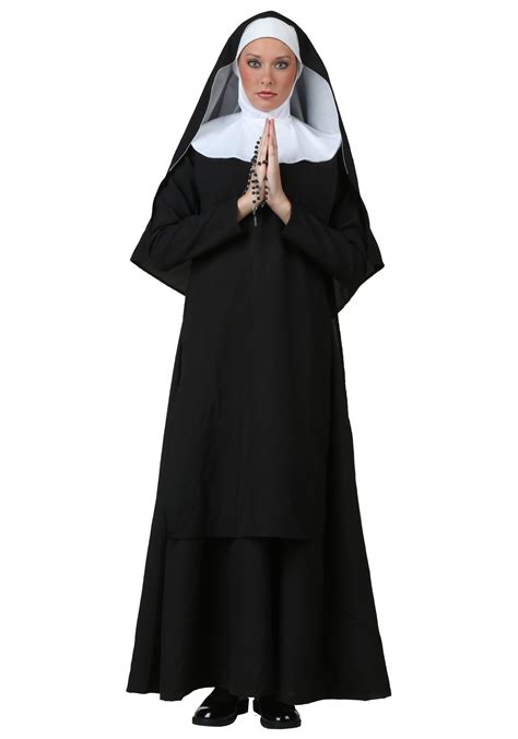 Traditional Babe Nun Costume Adult Religious Catholic Priest Missionaries Cosplay Costumes