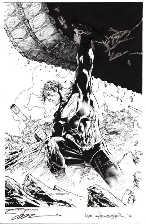 Superman By Jim Lee Inks By Wade Von Grawbadger