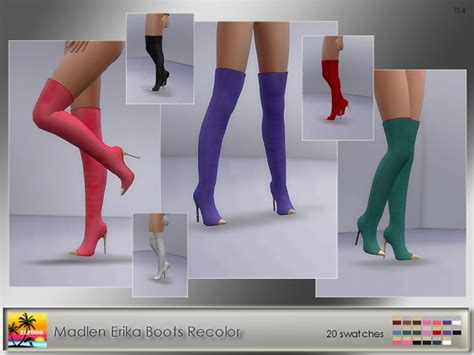 Madlen Erika Boots Recolors At Elfdor Sims Sims 4 Updates