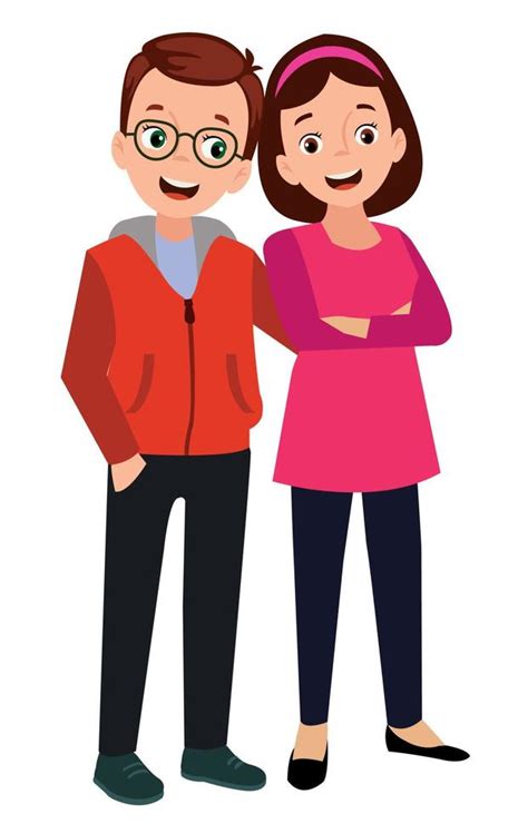 Mom And Dad Happy Couple Vector Art At Vecteezy