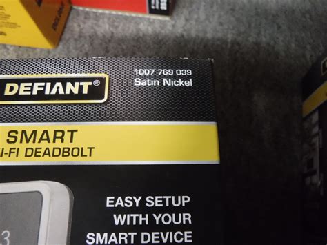 New Defiant Square Satin Nickel Smart Hubspace Wi Fi Deadbolt