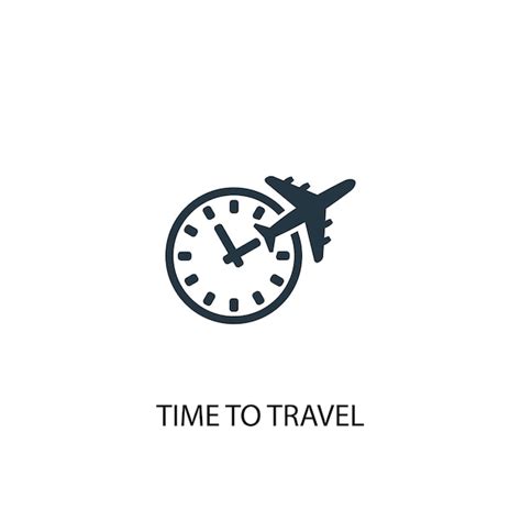 Premium Vector Time To Travel Icon Simple Element Illustration Time