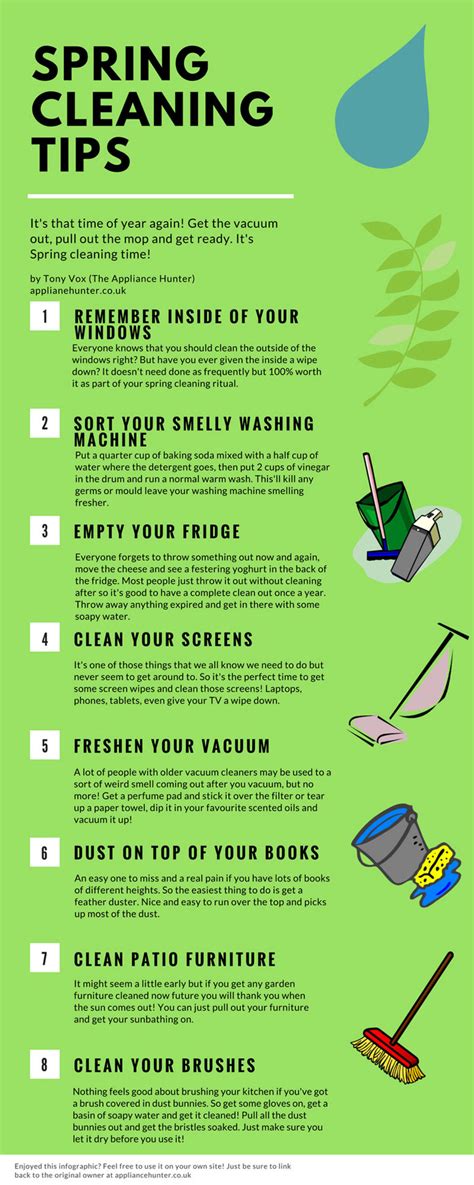 8 Tips To Clean Your House This Spring Infographics Zigverve