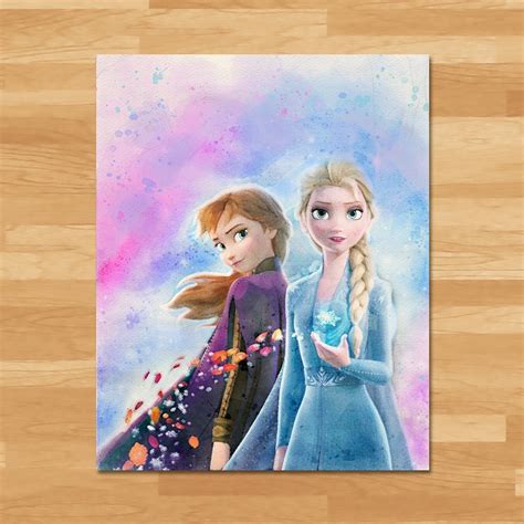 Купить с кэшбэком Frozen 2 Watercolor Painting Printable Instant