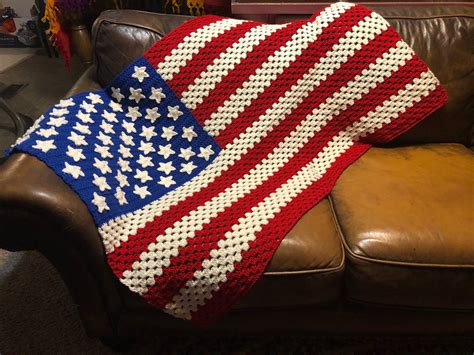American Flag Afghan Crochet Pattern