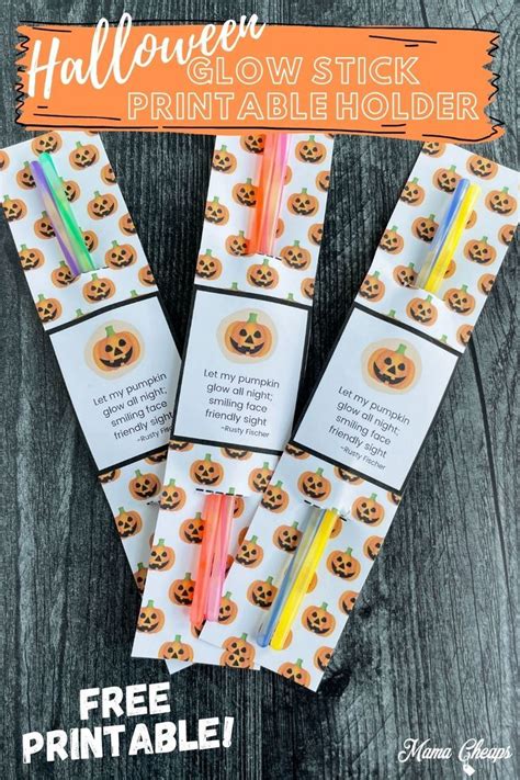 Halloween Glow Stick Ideas For A Safe Night And Free Printable