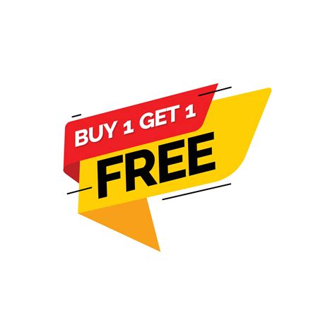 Buy 1 Get Free 1 Label Vector Template Design Illustration 3083243