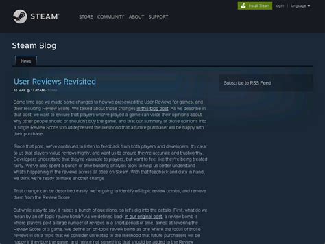 Steam Blog User Reviews Revisited