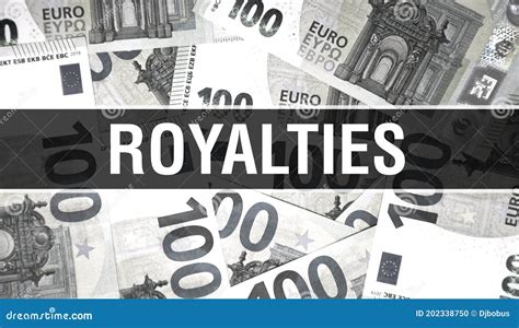 Royalties Text Concept Closeup American Dollars Cash Money3d