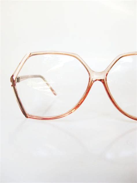 Vintage Pink Eyeglass Frames Eyeglasses Fake Clear Blush Pastel Womens