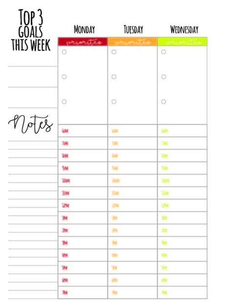 Happy Planner Classic Size Weekly Hourly Layout Etsy France