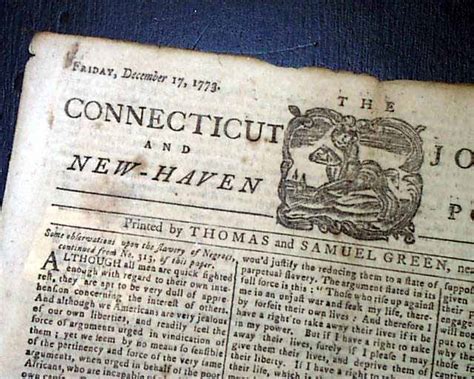 Day After Boston Tea Party Pre Revolutionary War 1773 Old New Haven Ct