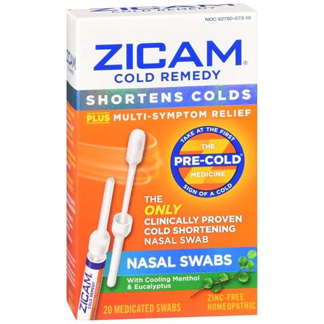 Zicam Cold Remedy Nasal Swabs 20 Ea Medcare Wholesale Company For Beauty And Personal Care