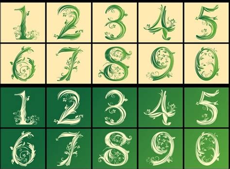 Arabic Numerals Pattern Vector Vectors Graphic Art Designs In Editable
