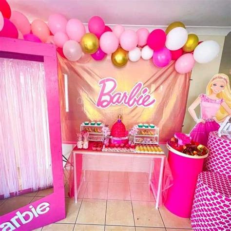 Diy Barbie Party Prep Barbie Box Balloon Garland More Off